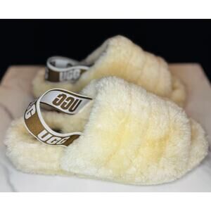 UGG Women's Fluff Yeah Slide Sheepskin Slipper Size 6 Excellent Condition!